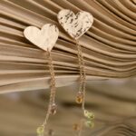 Cercei Unicat AMORE MIO cu 4 Safire Naturale Briolette, Aur Galben 14K