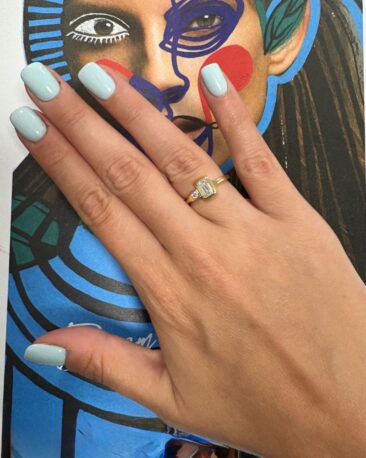 Inel de Logodna BALANCE OF LIGHT cu Diamant Lab-grown 1.25 ct si Diamant Natural 0.03 ct, Aur Galben 14K