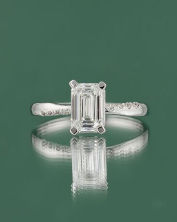 Inel de logodna SCALA DI LUCE cu Diamante Lab-Grown si Naturale 1.35 ct, Aur Alb 14K