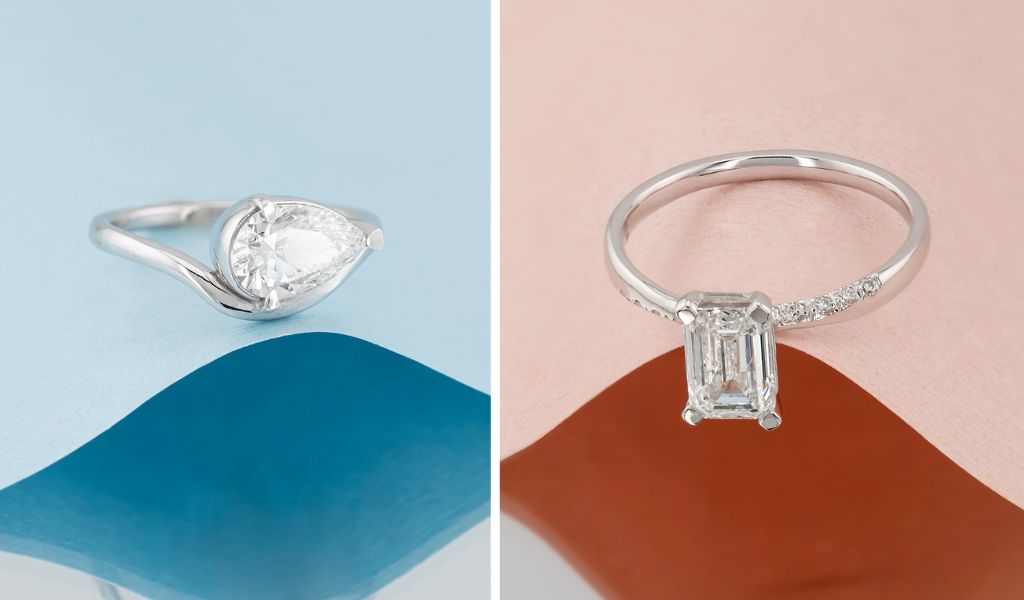 Inele de logodna aur 14k cu diamante labgrown.