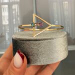 Bratara LECTIA DE GEOMETRIE cu Safire Naturale, Aur Galben 14K