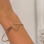 Bratara LECTIA DE GEOMETRIE cu Safire Naturale, Aur Galben 14K