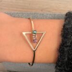 Bratara LECTIA DE GEOMETRIE cu Safire Naturale, Aur Galben 14K