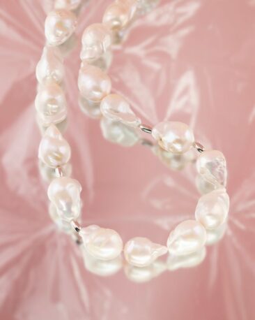 Colier la baza gatului IMPERFECT BEAUTY cu Perle Naturale Baroc, Argint 925