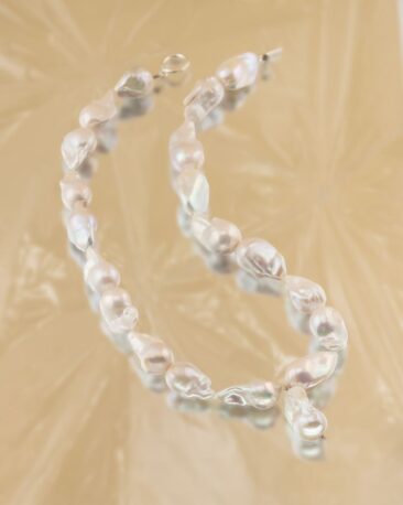 Colier la baza gatului IMPERFECT BEAUTY cu Perle Naturale Baroc, Argint 925