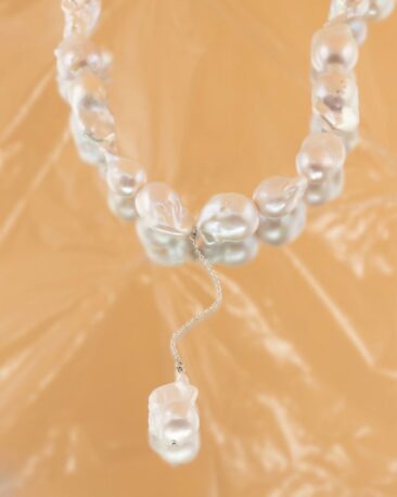 Colier la baza gatului IMPERFECT BEAUTY cu Perle Naturale Baroc, Argint 925