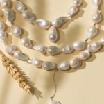 Colier la baza gatului IMPERFECT BEAUTY cu Perle Naturale Baroc, Argint 925