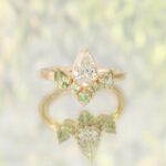 Inel de Logodna FLOWER OF LOVE cu Safir Natural si Diamante Naturale, Aur Roz 14K