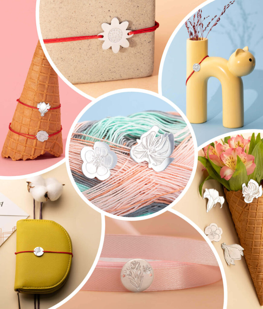 Martisoare din Argint IONA - brose si bratari cu simboluri florale