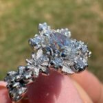 Inel de Logodna ALL WHITE cu Diamant Lab-Grown Marquise Cut, Aur Alb 14K