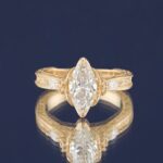 Inel logodna marquise cut vintage reinterpretat iona