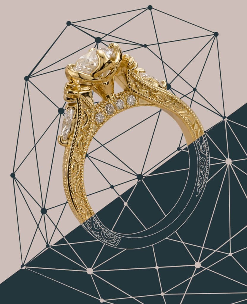 inel de logodna aur 14K la comanda